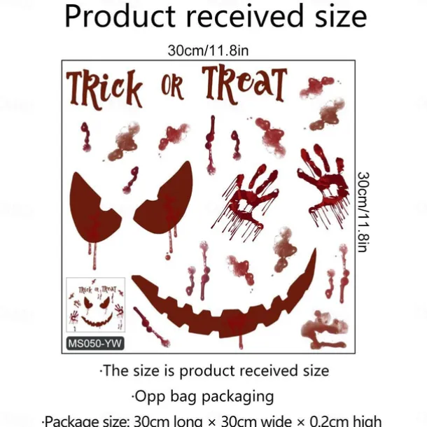 Halloween Wall Stickers, Pumpkin Holiday Decoration Background Wall Bathroom Toilet Stickers