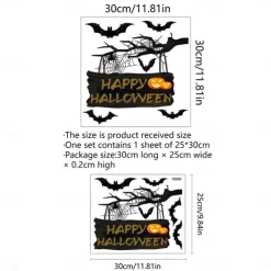 Halloween Wall Stickers, Pumpkin Holiday Decoration Background Wall Bathroom Toilet Stickers