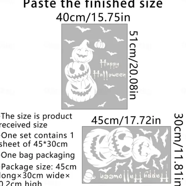 Halloween Wall Stickers, Pumpkin Holiday Decoration Background Wall Bathroom Toilet Stickers