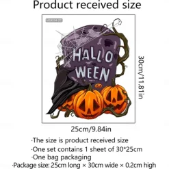 Halloween Wall Stickers, Pumpkin Holiday Decoration Background Wall Bathroom Toilet Stickers