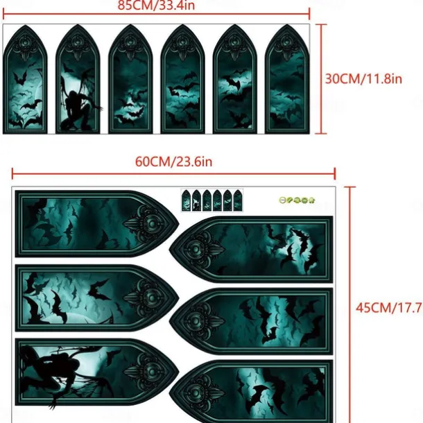 Halloween Wall Stickers, Pumpkin Holiday Decoration Background Wall Bathroom Toilet Stickers