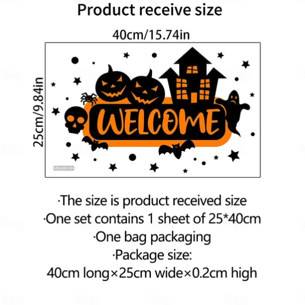 Halloween Wall Stickers, Pumpkin Holiday Decoration Background Wall Bathroom Toilet Stickers