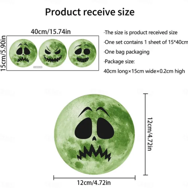 Halloween Wall Stickers, Pumpkin Holiday Decoration Background Wall Bathroom Toilet Stickers