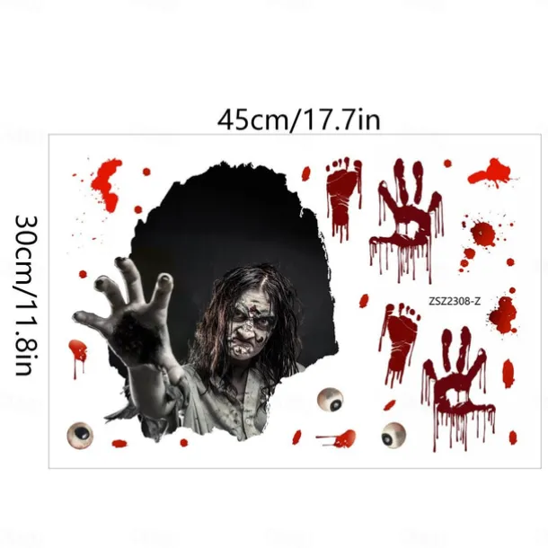 Halloween Wall Stickers, Pumpkin Holiday Decoration Background Wall Bathroom Toilet Stickers