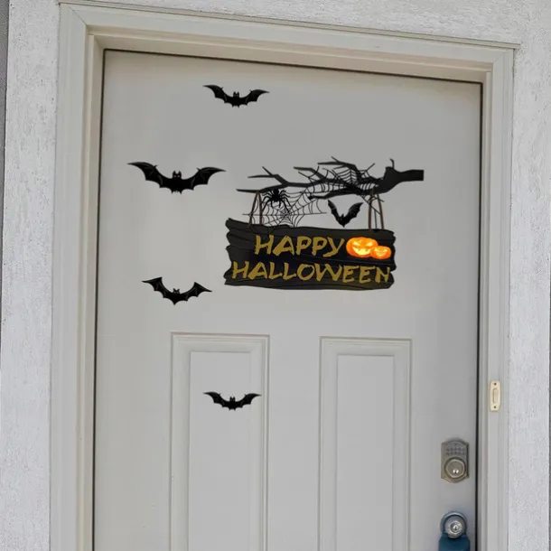 Halloween Wall Stickers, Pumpkin Holiday Decoration Background Wall Bathroom Toilet Stickers