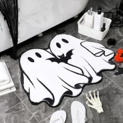 Halloween Welcome Mat, Non-Slip Doormat, Durable and Washable Indoor/Outdoor Floor Rug for Porch, Entryway, and Home Décor