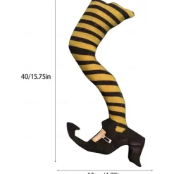 Halloween Wicked Witch Legs with Stakes, Halloween Witch Prop Decoration, Halloween Outdoor, Lawn, Yard and Patio Decor Halloween Decorations