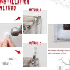 Halloween Window Cover Decorations, Fabric Bloody Hand Creepy Halloween Curtain Horror Movie Poster Window Door Covering Decor for Haunted House, Scary Halloween Window Clings Decals Indoor Outdoor