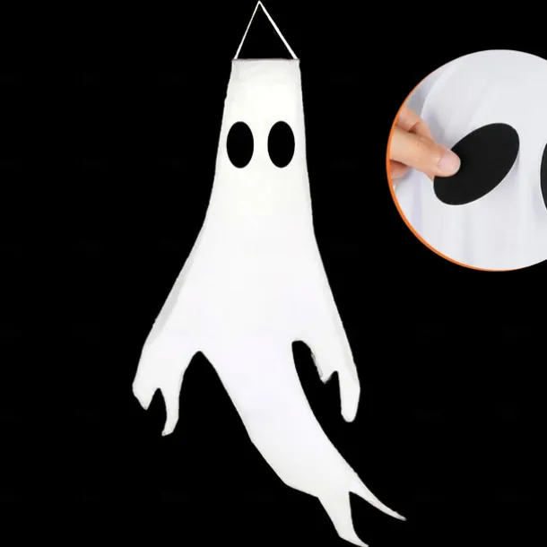 Halloween Windsock Flag 39 Inch Spooky Cartoon Flag Wind Socks Pumpkin Bat Ghost Monster Outdoor Hanging Decoration for Home Yard Patio Lawn Garden Tree Party Decoration