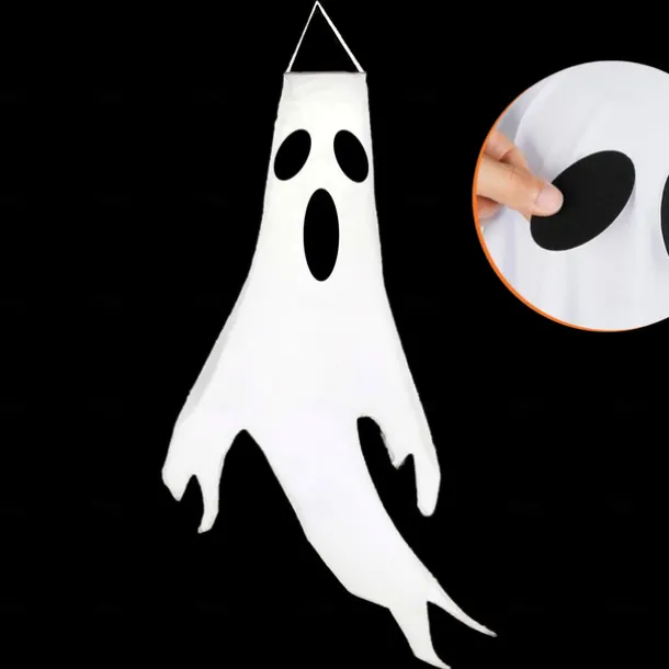 Halloween Windsock Flag 39 Inch Spooky Cartoon Flag Wind Socks Pumpkin Bat Ghost Monster Outdoor Hanging Decoration for Home Yard Patio Lawn Garden Tree Party Decoration