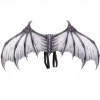 Halloween Wings Demon Bone Skeleton Folding Batpunk Fallen Angel Evil Festival Carnival Props Men and Women Halloween Carnival Ball Props Foldable Black and White Non woven Fabric Demon Bone Wings