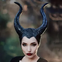 Halloween Witch Maleficent Hat Halloween Props Ox Horns Adults' Women's Halloween Halloween Carnival Easy Carnival Costume for Walpurgis Night