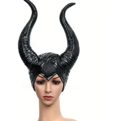 Halloween Witch Maleficent Hat Halloween Props Ox Horns Adults' Women's Halloween Halloween Carnival Easy Carnival Costume for Walpurgis Night