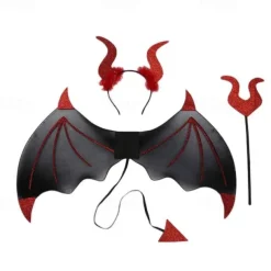 Halloween Witch Vampire Devil Halloween Props Headband Bat Wings Adults' Women's Dress Up Halloween Carnival Easy Carnival Costume for Walpurgis Night