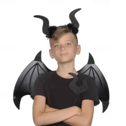 Halloween Witch Vampire Devil Halloween Props Headband Bat Wings Adults' Women's Dress Up Halloween Carnival Easy Carnival Costume for Walpurgis Night