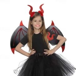 Halloween Witch Vampire Devil Halloween Props Headband Bat Wings Adults' Women's Dress Up Halloween Carnival Easy Carnival Costume for Walpurgis Night