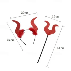 Halloween Witch Vampire Devil Halloween Props Headband Bat Wings Adults' Women's Dress Up Halloween Carnival Easy Carnival Costume for Walpurgis Night