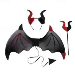 Halloween Witch Vampire Devil Halloween Props Headband Bat Wings Adults' Women's Dress Up Halloween Carnival Easy Carnival Costume for Walpurgis Night