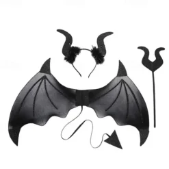 Halloween Witch Vampire Devil Halloween Props Headband Bat Wings Adults' Women's Dress Up Halloween Carnival Easy Carnival Costume for Walpurgis Night