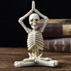 Halloween Yoga skeleton figure decoration with skull resin craft knickknacks
