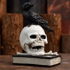 Halloween Yoga skeleton figure decoration with skull resin craft knickknacks