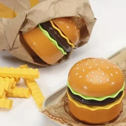 Hamburg Night Light Creative Mini Table Lamp with Pencil Sharpener Children's Study Lamp Sleep Lamp Rechargeable Bedside Lamp（random color）