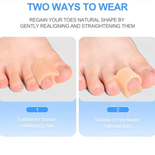 Hammer Toe Corrector 6 Pack Toe Spacers Toe Straighteners for Curled Toes Bunion Corrector for Preventing Rubbing Relieve Pressure
