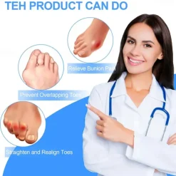 Hammer Toe Corrector 6 Pack Toe Spacers Toe Straighteners for Curled Toes Bunion Corrector for Preventing Rubbing Relieve Pressure