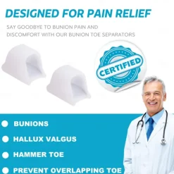 Hammer Toe Straightener Corrector - Toe Spacers Toe Separators for Bunion, Curled Toes, Hammertoes, Toe Corrector Toe Splint for Men and Women 6 Pack