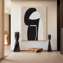 Hand Painted Abstract Black Paintings Hand Painted Abstract Black Paintings On Canvas Rich Textured Acrylic Painting Modern Wall Art Hand Painted Artwork for Living Room Wall Decor