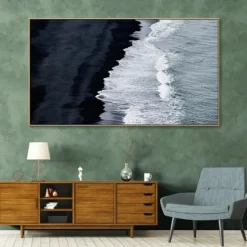 Hand painted 3D Textured Painting on Canvas handmade Blue ocean oil painting Minimalist Painting Sea Wave Painting Wabi-Sabi artwork Wall Art painting Morden Art Bedroom Wall Decor Fashion Art