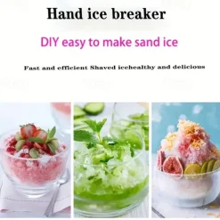 Hand-cranked Ice Machine Hand-operated Fruit Smoothie Machine Mini-home Small Ice Breaker