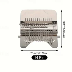 Handheld Weaving Loom - Portable Tapestry Repair Tool for Clothes & Jeans, Light Grey