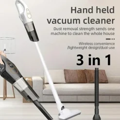 Handheld Wet & Dry Cordless Vacuum Cleaner Lightweight Household Stick Vacuum With Strong Suction Portable Rechargeable Handheld Vacuum For Hard Floor Stairs Sofa Home Car Outdoor Tents
