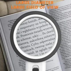 Handheld 10X Illuminated Magnifier Microscope Magnifying Glass Aid Reading for Seniors loupe Jewelry Repair Tool With LED