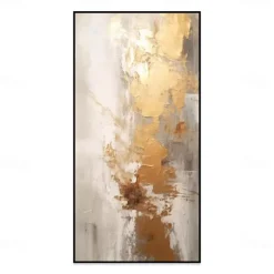 Handmade Oil Painting Canvas Wall Art Decoration Modern Abstract Golden Texture for Home Decor Rolled Frameless Unstretched Painting