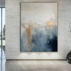 Handmade Oil PaintingCanvasWall Art DecorationAbstract Knife PaintingLandscape GreyFor Home Decor Rolled Frameless Unstressed Painting