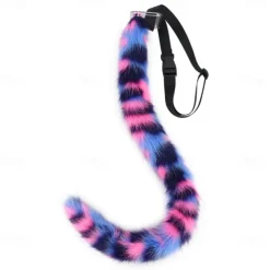 Handmade Plush Three Flower Cat Ear Headdress Cat Tail Set Simulation Animal Ear Hair Hoop Animal Tail Cartoon Exhibition Cosplay AccessoriesCosplay Props