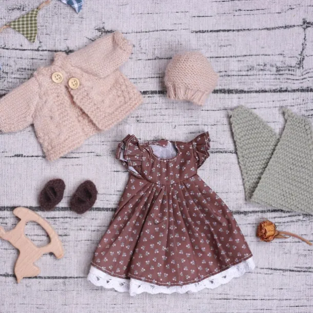 Handmade Waldorf Doll Clothes Set for 12 inch Doll Handmade Muppet Doll for Christmas Gifts