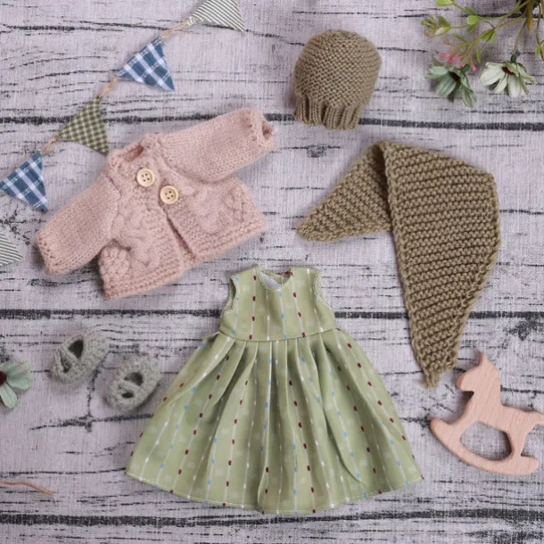 Handmade Waldorf Doll Clothes Set for 12 inch Doll Handmade Muppet Doll for Christmas Gifts