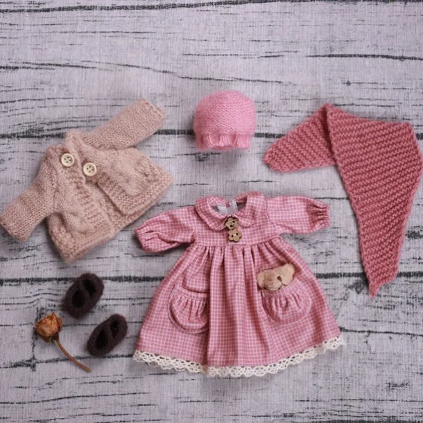 Handmade Waldorf Doll Clothes Set for 12 inch Doll Handmade Muppet Doll for Christmas Gifts