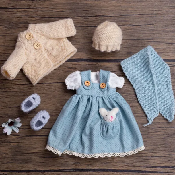 Handmade Waldorf Doll Clothes Set for 12 inch Doll Handmade Muppet Doll for Christmas Gifts