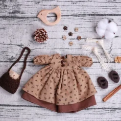 Handmade Waldorf Doll Clothes Set for 12 inch Doll Handmade Muppet Doll for Christmas Gifts