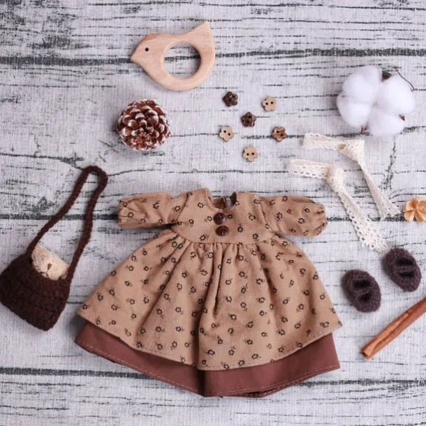 Handmade Waldorf Doll Clothes Set for 12 inch Doll Handmade Muppet Doll for Christmas Gifts