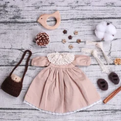 Handmade Waldorf Doll Clothes Set for 12 inch Doll Handmade Muppet Doll for Christmas Gifts