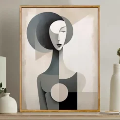 Hand-painted lady Gril abstract painting Handmade female art Abstract portrait woman beauty abstract art Home Wall Decor No Frame