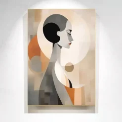 Hand-painted lady Gril abstract painting Handmade female art Abstract portrait woman beauty abstract art Home Wall Decor No Frame