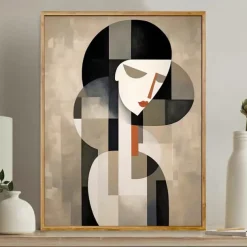 Hand-painted lady Gril abstract painting Handmade female art Abstract portrait woman beauty abstract art Home Wall Decor No Frame