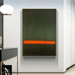 Handpainted Sky Blue Mark Rothko Canvas Painting Abstract Art Decor Modern Wall Art Contemporary Painting Home Decor Gift Stretched Frame Ready to Hang