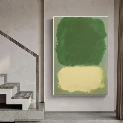 Handpainted Sky Blue Mark Rothko Canvas Painting Abstract Art Decor Modern Wall Art Contemporary Painting Home Decor Gift Stretched Frame Ready to Hang